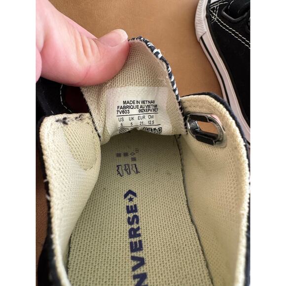 Converse Chuck Taylor All Star Easy-On Canvas NWOT double strap / black /size 5c - Picture 5 of 5